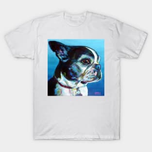 Cute BOSTON TERRIER Painting T-Shirt